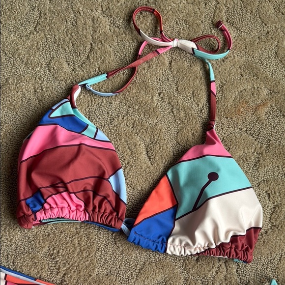 Colorful bikini 3pc Set - Picture 4 of 10